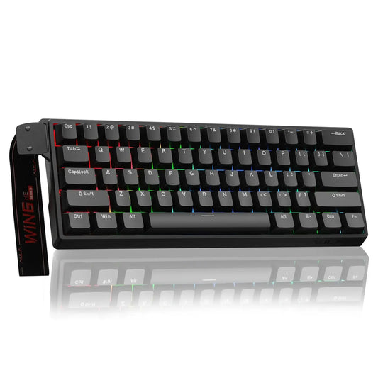 Aula WIN60 HE 60% Mechanical Keyboard Wired, Hall Effect Gaming Keyboard Magnetic Switch Hot Swappable, Adjustable Actuation Rapid Trigger Mode 8000Hz Polling Rate, RGB Keyboard 60 Percent Design