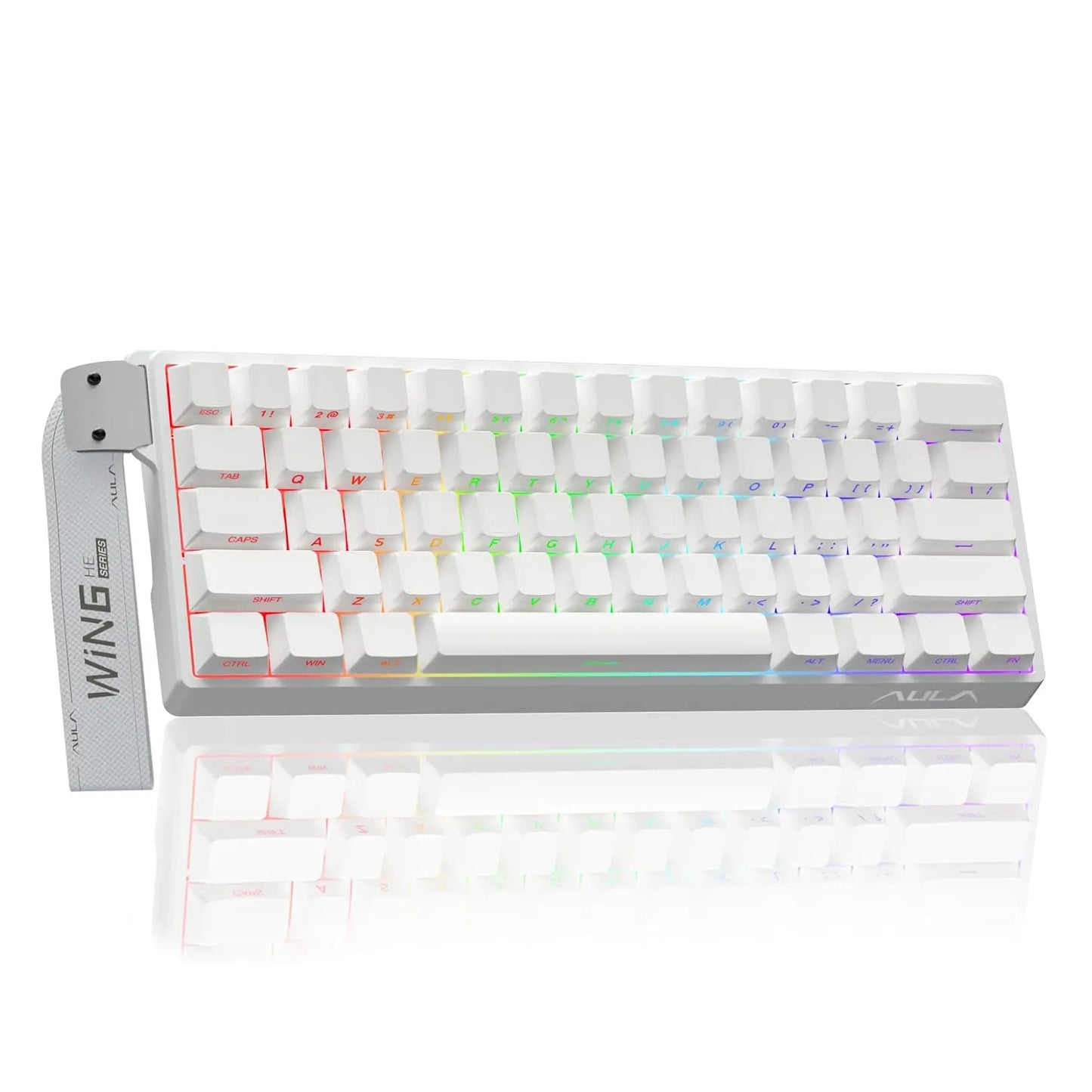 Aula WIN60 HE 60% Mechanical Keyboard Wired, Hall Effect Gaming Keyboard Magnetic Switch Hot Swappable, Adjustable Actuation Rapid Trigger Mode 8000Hz Polling Rate, RGB Keyboard 60 Percent Design
