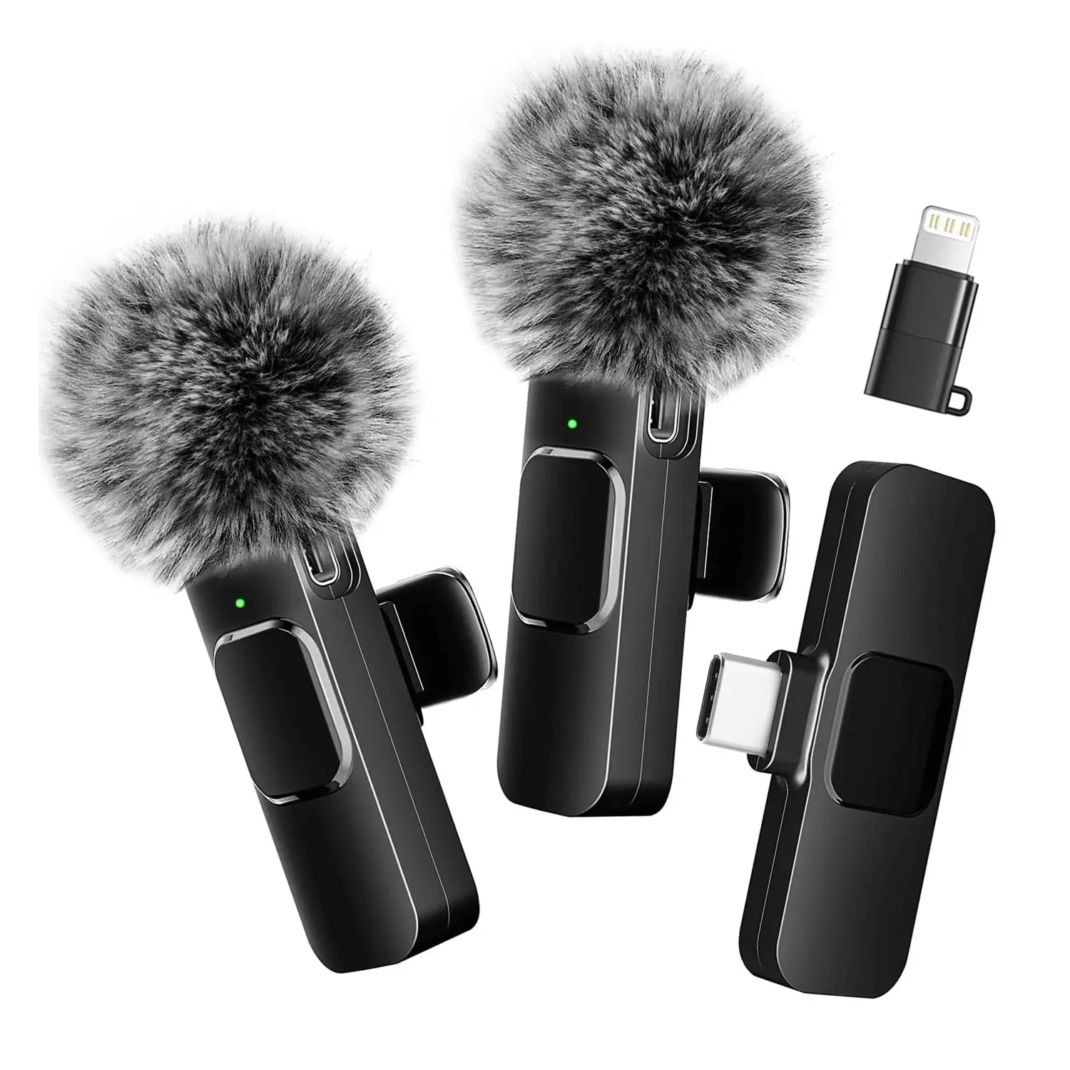 Hitozon Wireless Mini Lavalier Microphone for iPhone 15/16/17, iPad, and Android - Portable USB-C Mic with Noise Reduction for Video Recording, Vlogging, TikTok, and YouTube