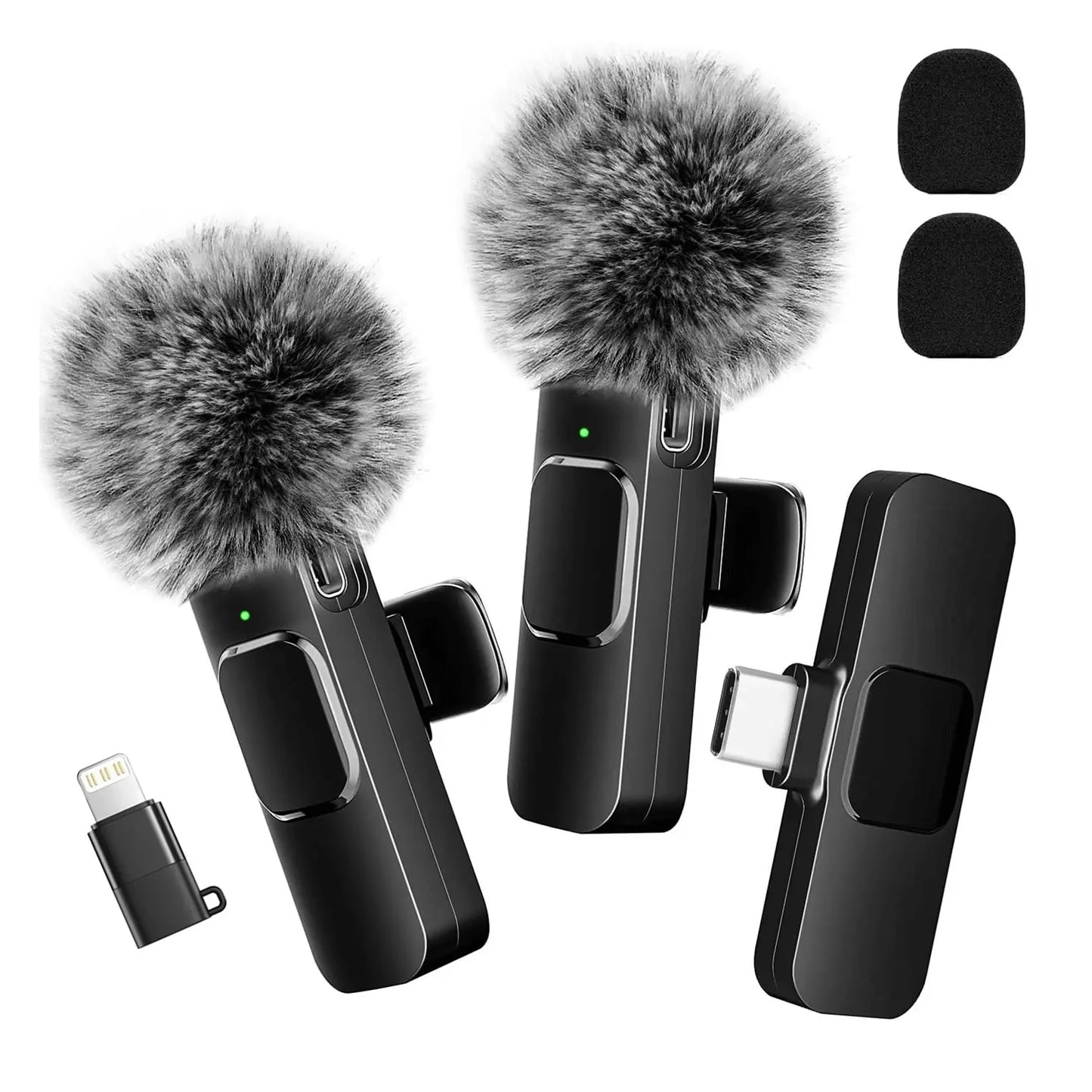 Hitozon Wireless Mini Lavalier Microphone for iPhone 15/16/17, iPad, and Android - Portable USB-C Mic with Noise Reduction for Video Recording, Vlogging, TikTok, and YouTube
