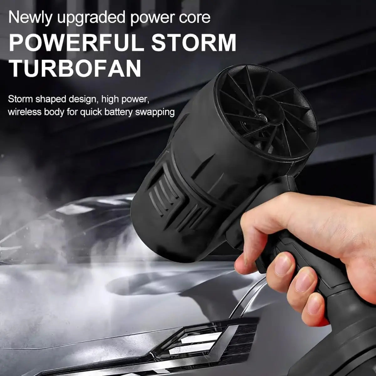 Turbo Jet Blower and Leaf Blower with Pure Copper Motor - Handheld Cordless Air Duster for Car Drying, Snow Blowing, and Home Improvement - Ideal for Garden Maintenance and Holiday Gifts