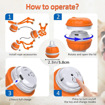 Smart Rolling Ball Toy for Dogs, Indoor Training Ball, Electric Pet Stimulation & Fun, Durable Bite-Resistant Design, Ideal for Boredom Relief