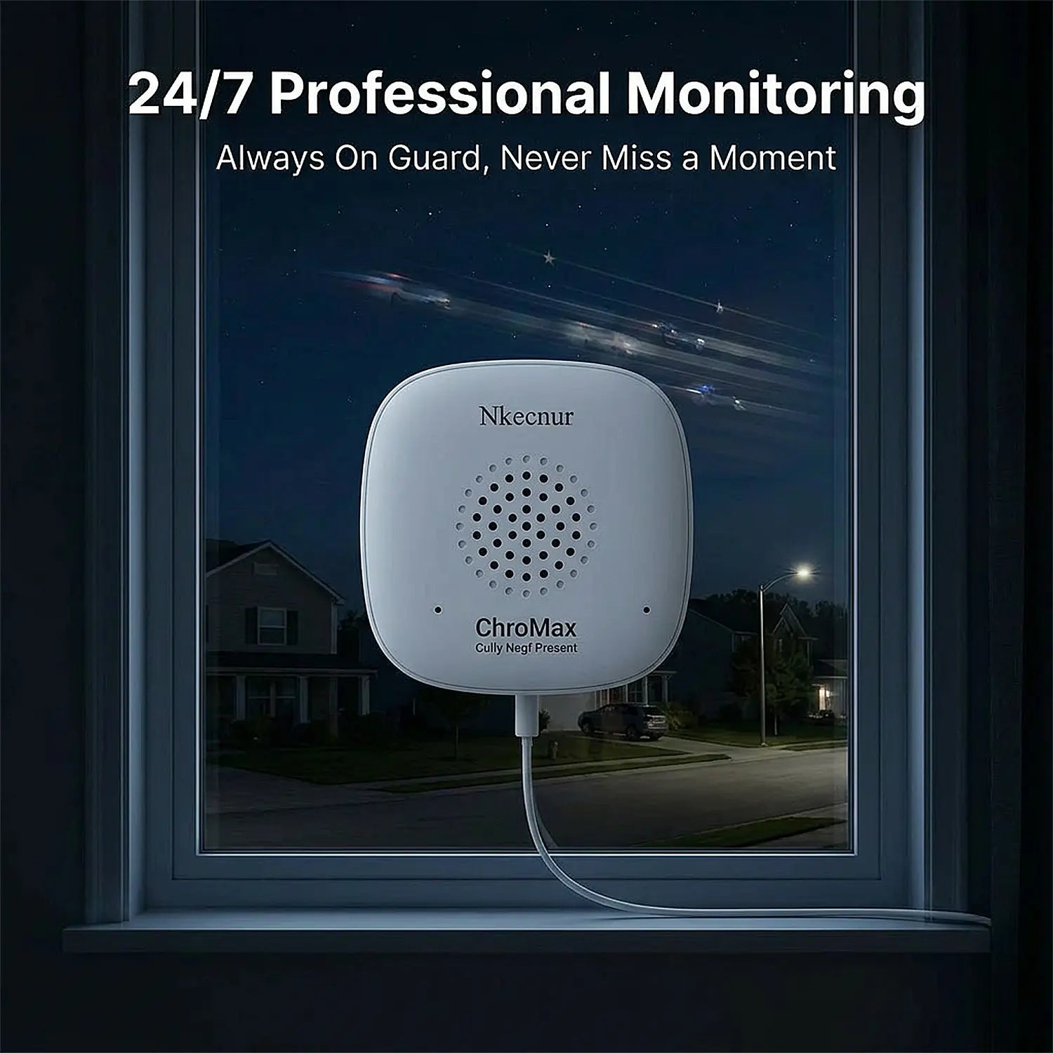 Nkccnur PRO Windows Webcam - Smart AI Camera, 2K Full HD Resolution, Supports 2.4Ghz Dual Band and Two-Way Audio Communication, Realizes AI Smart Alarm System through Mobile App, Equipped with All-Weather Recording Function, , Safety