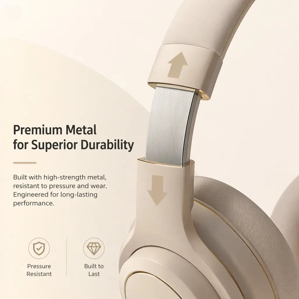 Black Wireless Bluetooth Over-Ear Headphones - Deep Bass Hi-Fi Stereo, 40H Playtime, Foldable Lightweight Headset with Mic for Ios/Android Devices, Wireless Headphones