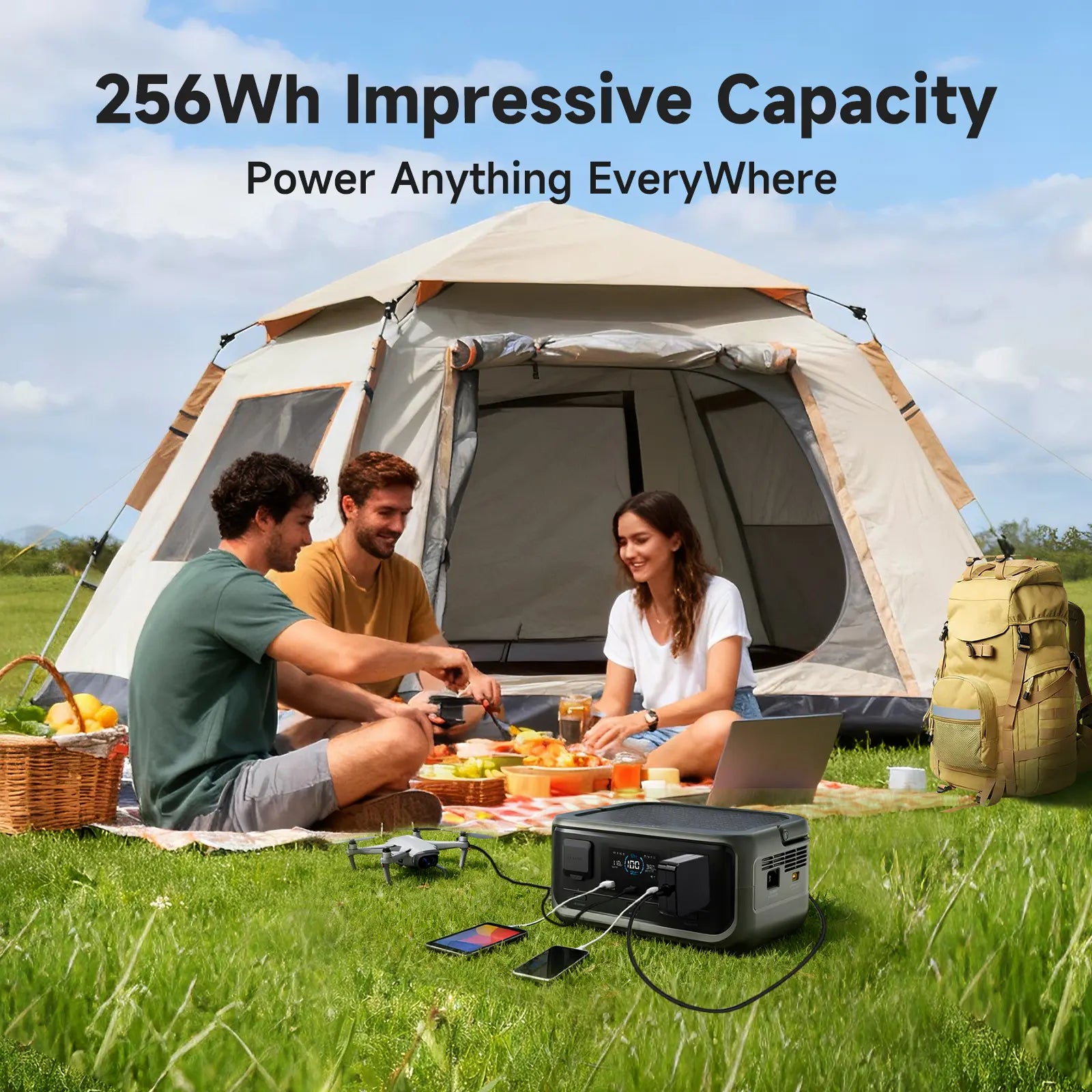 [New Arrival]Allpowers VOLIX P300 256Wh,300W AC Output Portable Power Station,Lifep04 Battery,1 Hour Fast Charging,Suitable for Camping,Rv Life,Home Backup Power