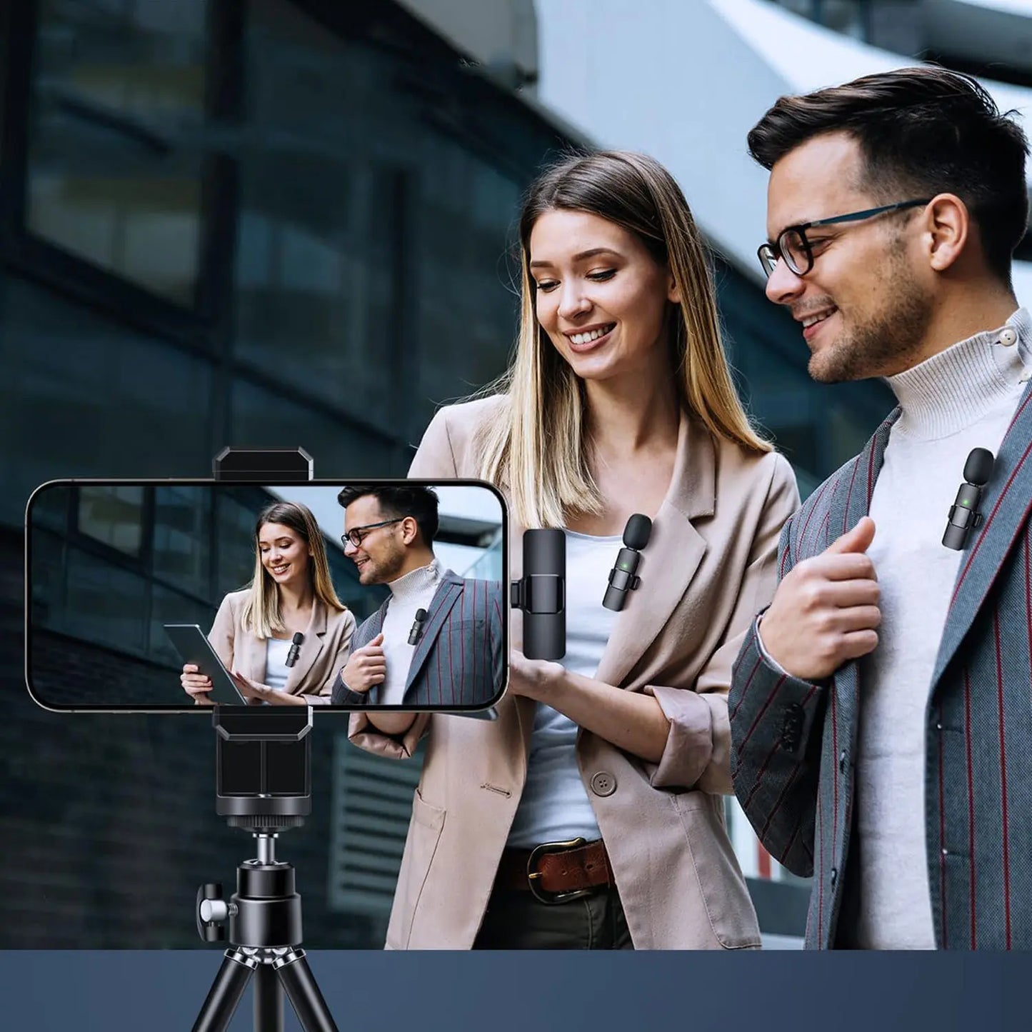 Hitozon Wireless Mini Lavalier Microphone for iPhone 15/16/17, iPad, and Android - Portable USB-C Mic with Noise Reduction for Video Recording, Vlogging, TikTok, and YouTube
