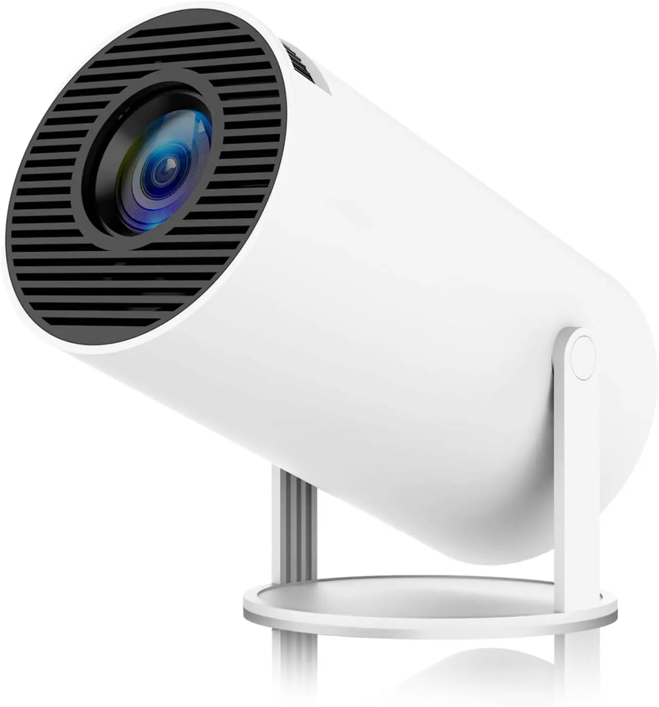 Portable Mini Projector with Bluetooth, 180-Degree Rotation, Built-In Apps, HDMI/TV Stick/iPhone/Laptop Compatibility for Bedroom Use