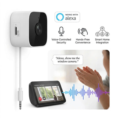 Nkccnur PRO Windows Webcam - Smart AI Camera, 2K Full HD Resolution, Supports 2.4Ghz Dual Band and Two-Way Audio Communication, Realizes AI Smart Alarm System through Mobile App, Equipped with All-Weather Recording Function, , Safety