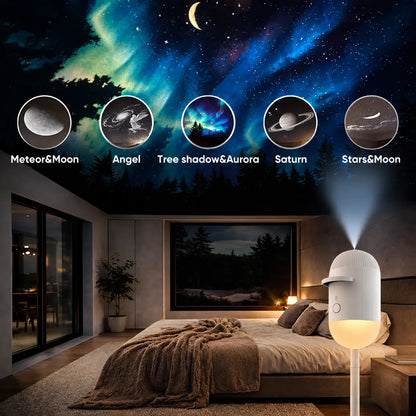 Galaxy Projector Light - Mini LED Projector for Bedroom, Starry Night Atmosphere for Playroom and Home Theater, Starlight Projector, Ideal Gift