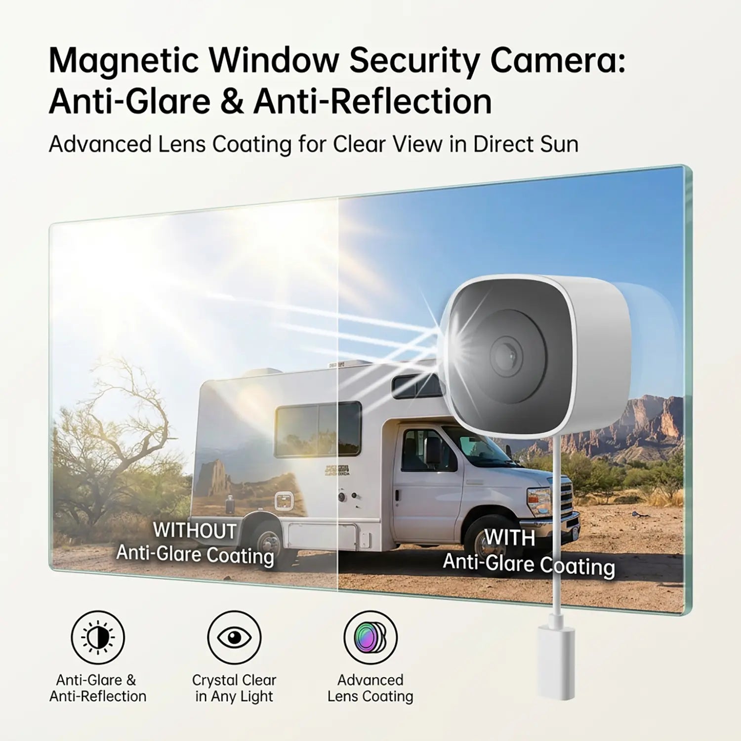 Nkccnur PRO Windows Webcam - Smart AI Camera, 2K Full HD Resolution, Supports 2.4Ghz Dual Band and Two-Way Audio Communication, Realizes AI Smart Alarm System through Mobile App, Equipped with All-Weather Recording Function, , Safety