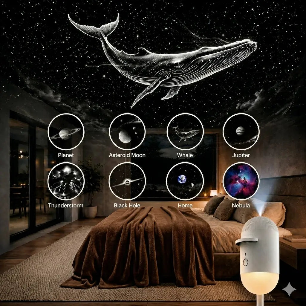 Galaxy Projector Light - Mini LED Projector for Bedroom, Starry Night Atmosphere for Playroom and Home Theater, Starlight Projector, Ideal Gift