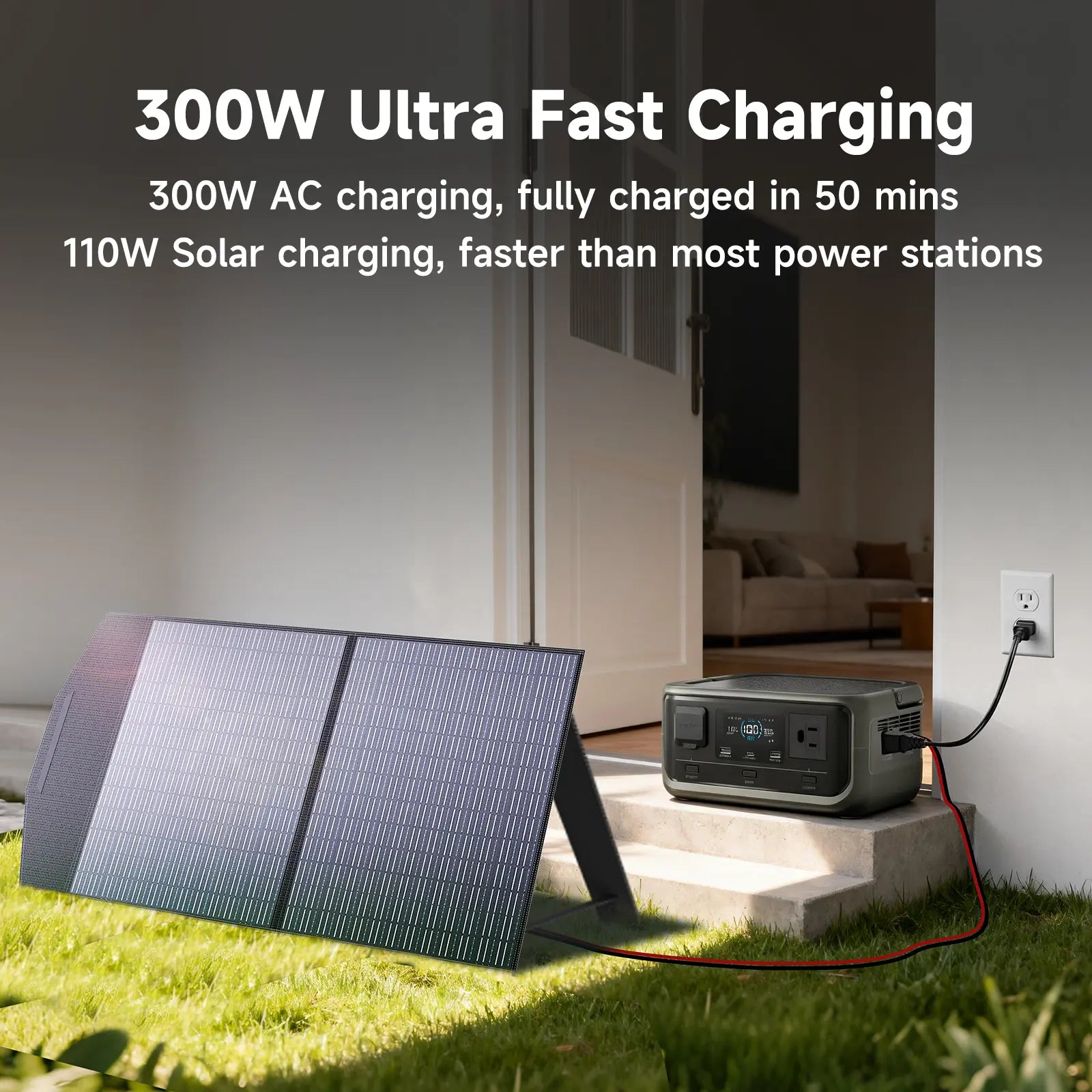 [New Arrival]Allpowers VOLIX P300 256Wh,300W AC Output Portable Power Station,Lifep04 Battery,1 Hour Fast Charging,Suitable for Camping,Rv Life,Home Backup Power