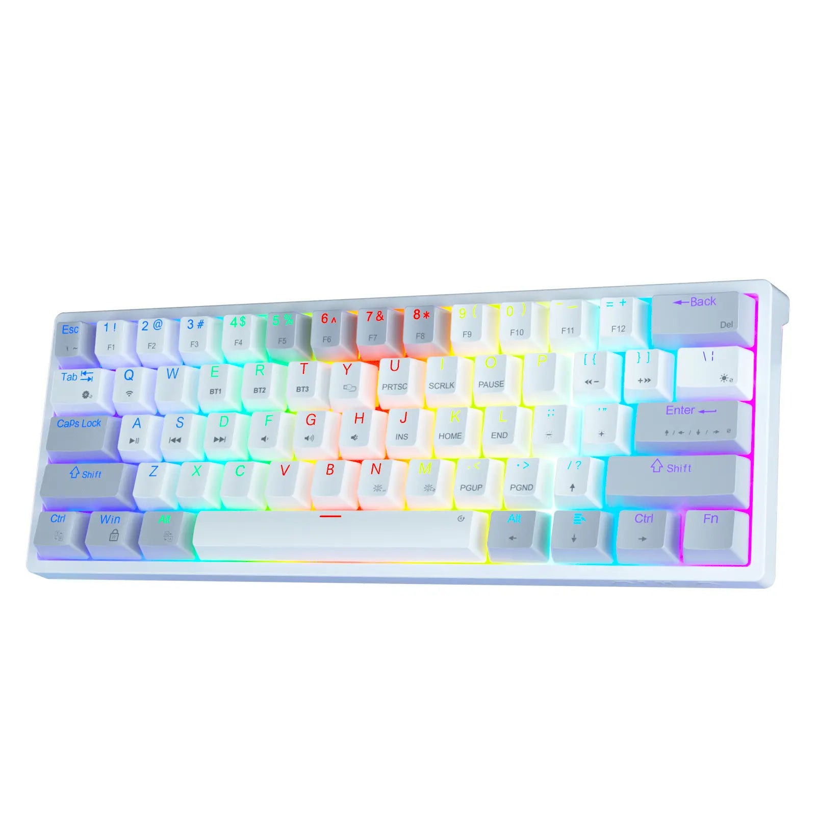 Solakka SK961 Wireless Mechanical Keyboard, 60% Keyboard, Three-Mode Connection RGB Backlight, Programmable Wireless Gaming Keyboard, Gaming Office, Birthday Gift Fallfreshness