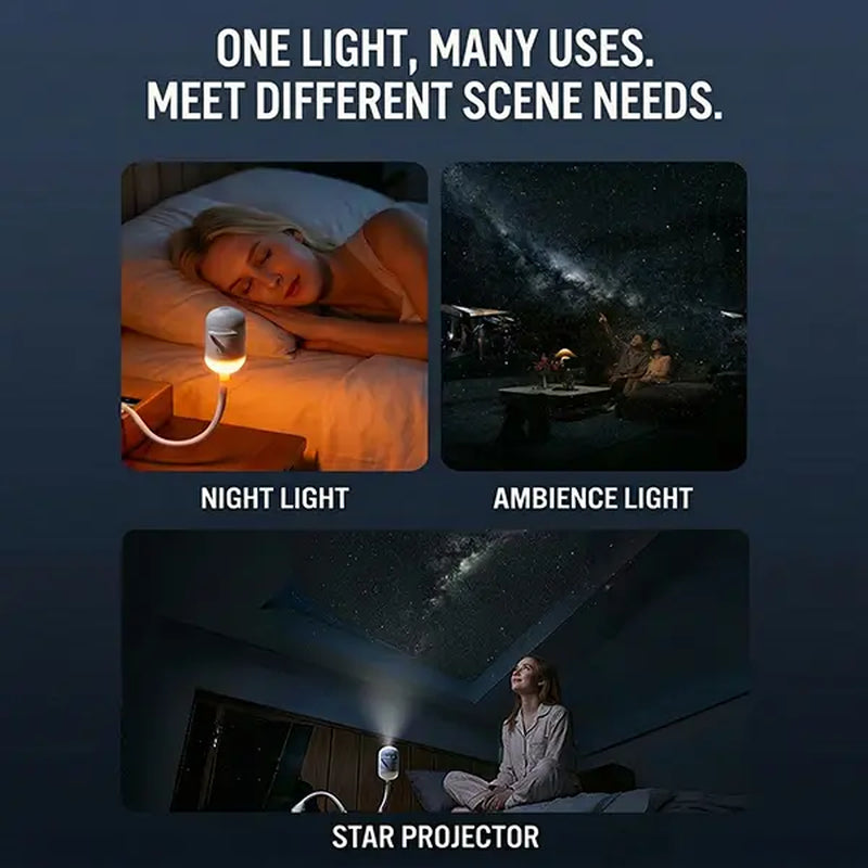 Galaxy Projector Light - Mini LED Projector for Bedroom, Starry Night Atmosphere for Playroom and Home Theater, Starlight Projector, Ideal Gift