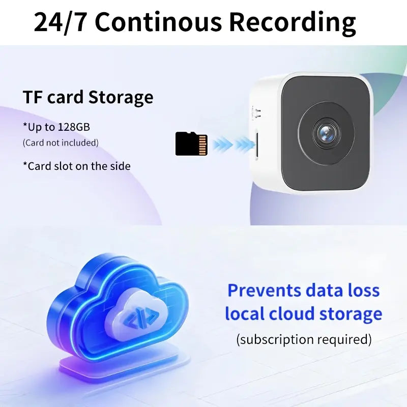 Nkccnur PRO Windows Webcam - Smart AI Camera, 2K Full HD Resolution, Supports 2.4Ghz Dual Band and Two-Way Audio Communication, Realizes AI Smart Alarm System through Mobile App, Equipped with All-Weather Recording Function, , Safety